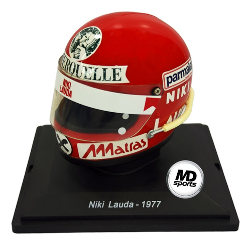 Casco Formula 1 Niki Lauda Scuderi Ferrari F1 1977 Spark 1:5