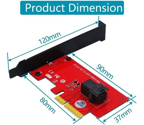 Ssd Pcie Adapt Pci Express 4.0 X4 Host Mini-sas Hd 36 Pines