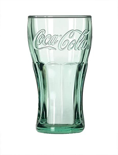 Juego De 6 Vasos De Coca Cola Vintage Retro 495 Ml Color Verde