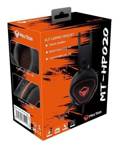 Imagen 2 de 2 de Audifonos Gamer Con Cable Hp020 Sonido Envolvente Meetion