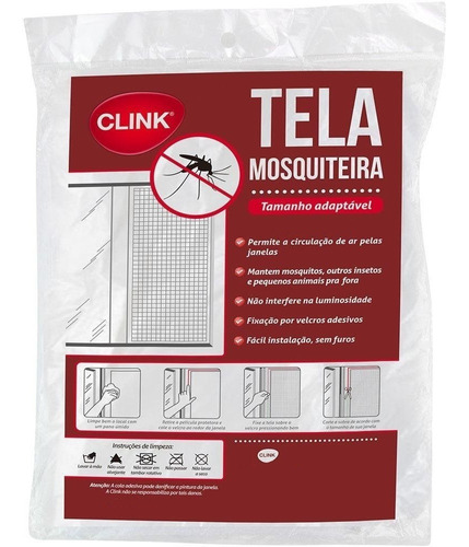 Tela Mosquiteira Para Janela 1,5x1,8 Metros Com Adesivo