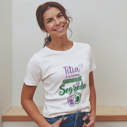 Camiseta Titia Guardiã Do Segredo Tamanho Tradicional