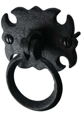 Anillo De Tirador De Puerta De Cajón De Hierro Forjado Negro