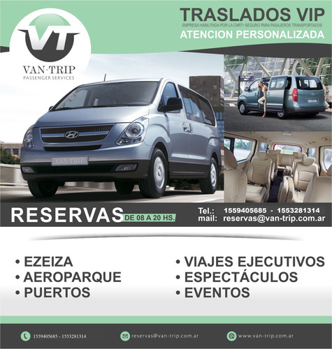 Traslados Ezeiza/ Aeroparque/ City-tour/ Eventos/ Van H-1