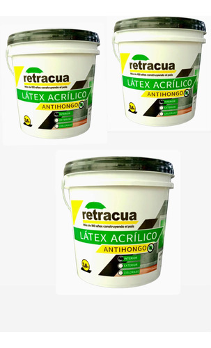 3 Pinturas Látex Interior 3.6 Litros