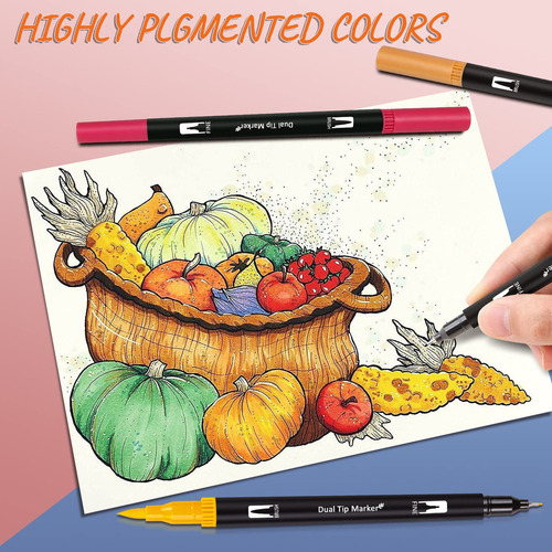 Juego De Rotuladores De Doble Pincel De 72 Colores For Arte