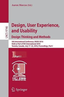 Libro Design, User Experience, And Usability: Design Thin...