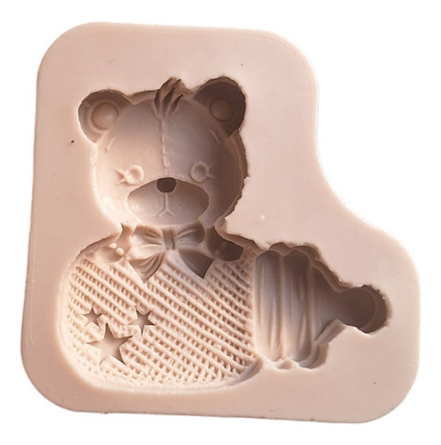 * Molde Silicon Oso Biberon Mamila Baby Shower Fondant Jabon