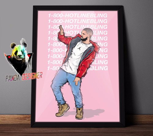 Quadro  Drake Hip Hop Rap Rapper Musica Poster Com Vidro