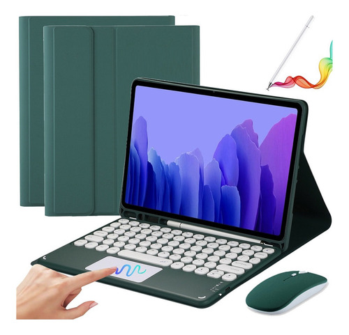 T Funda Con Teclado+mouse+lápiz Para Galaxy Tab A7 10.4'' Ñ