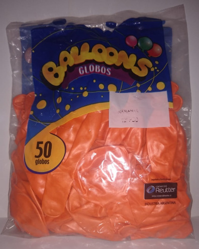 Globos Perlados Color Naranja 12 Pulgadas X 50 U Decoración