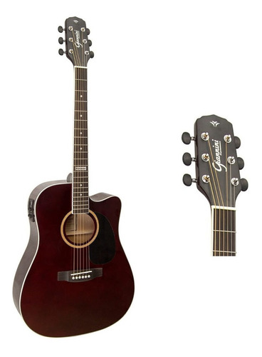 Violão Folk Giannini Gf1d Ceq Gf-1d Tdw Translucent Aço