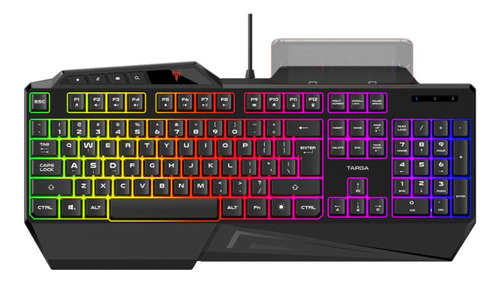 Teclado Gamer Profissional Com Fio Rgb Targa Tg-k120rgb