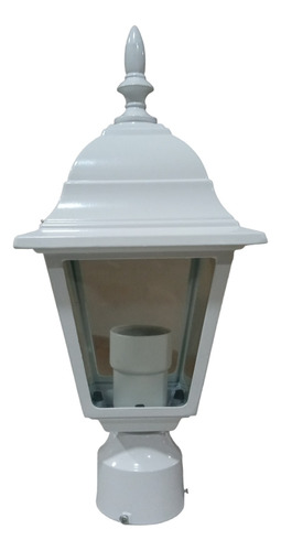 Lámpara Farol Para Poste Blanco Exteriores