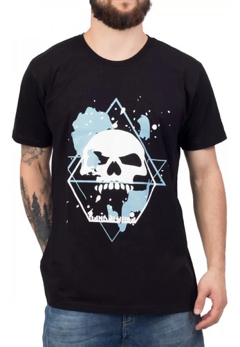 Camiseta Caveira Bandalheira Triangulo 100%algodão - Unissex