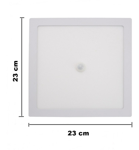 Imagem 3 de 7 de Painel De Embutir Com Sensor De Presença Quadrado 24w 6500k