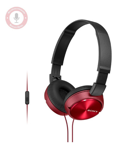 Audífonos Sony ZX Series MDR-ZX310AP Red