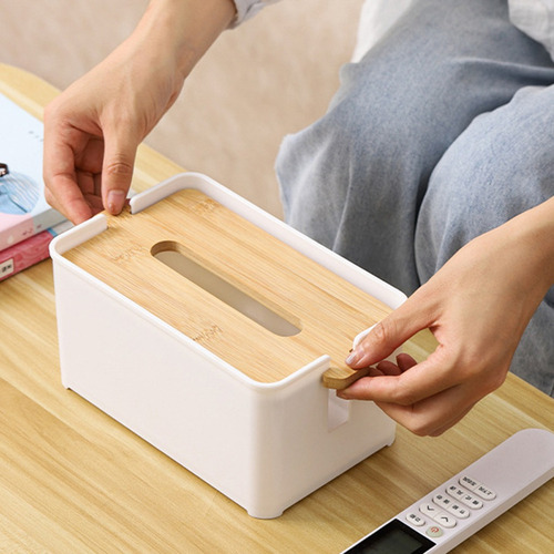 A Caja De Almacenamiento De Toallas De Papel Blanco 1