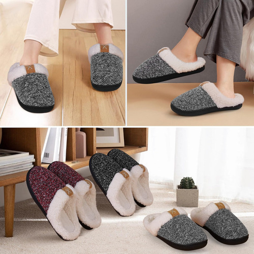Acogedoras Zapatillas De Casa De Espuma Con Memoria