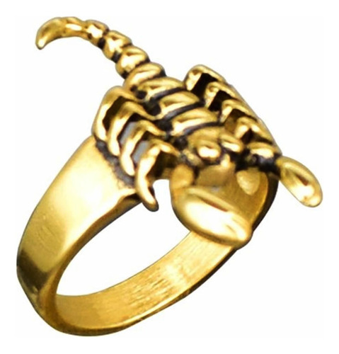 Anillo Escorpión De Acero Quirúrgico Premium Mix Gold