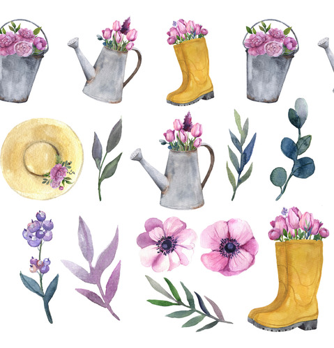 Kit Imagenes Png Clipart Flores Primavera Jardinería Diseños