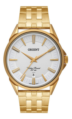 Relógio Orient Masculino Eternal Dourado Mgss1190-s1kx Cor do fundo Branco