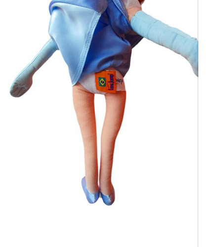 Boneca PelĂșcia Princesa Cinderela Azul Grande 50cm