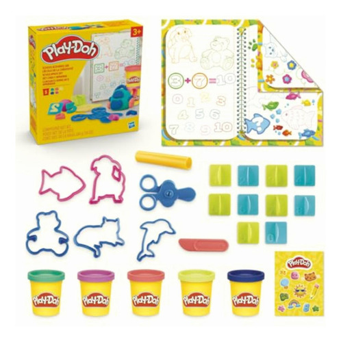 Play Doh Set Creat Y Aprende, Incluye Mantel, Adhesivos, 5