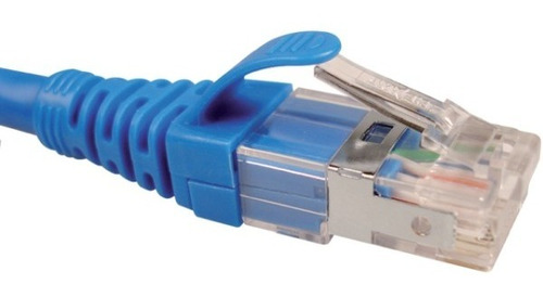 Patch Cord S/ftp Cat6a 7ft. 2,13m, Blindado, Con Bota, Azul