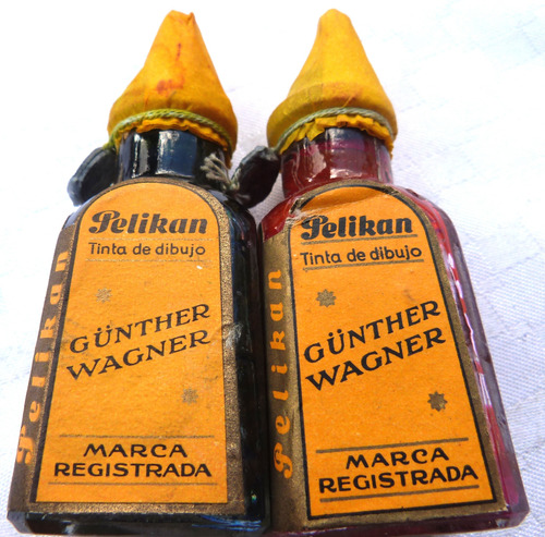 Monijor62-antiguo Coleccion Pelikan 2 Frascos Tintas Cerrado (Usado)