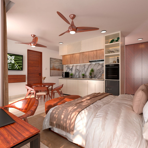 Departamento En Venta En Playa Del Carmen, Be X, Tipo Estudio Con Un Diseño Único