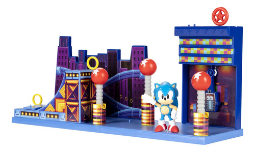 Playset Sonic The Hedgehog Muñeco Figura Studiopolis Zone