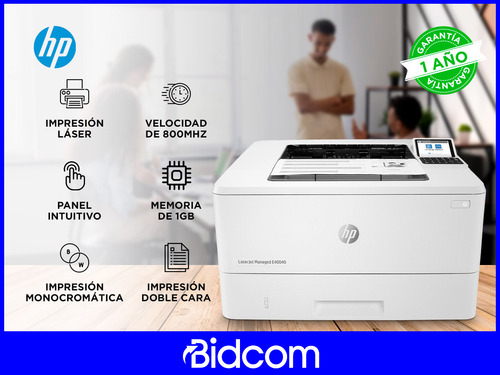 Impresora Hp Láser Mono Managed E40040dn 2 Color Blanco