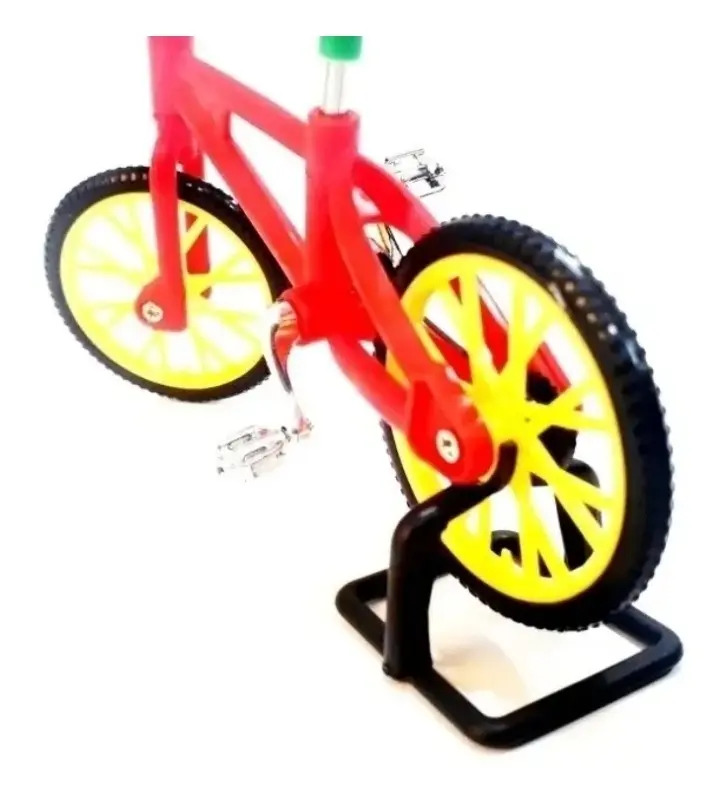 Mini Bicicleta De Dedo Con Figura De Ciclismo | Juguete De Escritorio De ABS, Cabeza Y Cola Giratorias 360°, Fomenta El Equilibrio Y La Imaginación