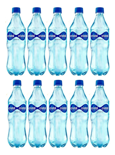 10 Botellas De Agua Mineral Cristal De 600ml De Yucatán