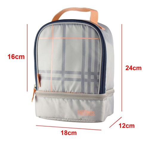 Imagen 3 de 8 de Lunchera Thermos Vianda Térmica Colegio Bolso 5,5 Litros