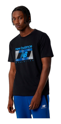 New Balance Remera Lifestyle Hombre Athletics Neg Az Fuk