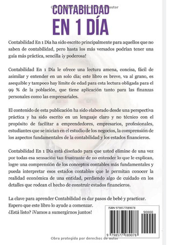 Contabilidad En 1 Dia: Encuentre Aqui Un Camino Facil, Diver