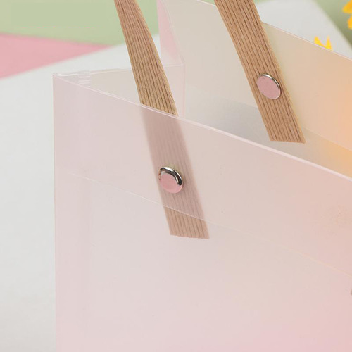 10 Bolsas De Regalo Fiestas Con Asa Transparente De 20 X 15
