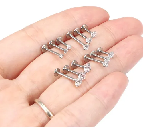 Lcolyoli Piercing Para Tragus Labret Medusa De 16 G, Con Ros