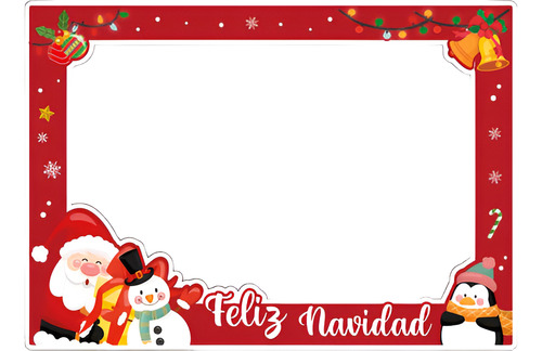 Marco Personalizado Navidad Fotos 1 X .70 M