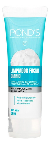 Limpiador Facial Diario Ponds Con Ácido Hialurónico Tipo De Piel Todo Tipo De Piel