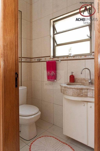 Imagem 9 de 30 de Linda Casa Triplex À Venda, Totalmente Independente, 4 Suítes, 2 Vagas, Quintal, Piscina Campo Grande, Santos. - Ca1195