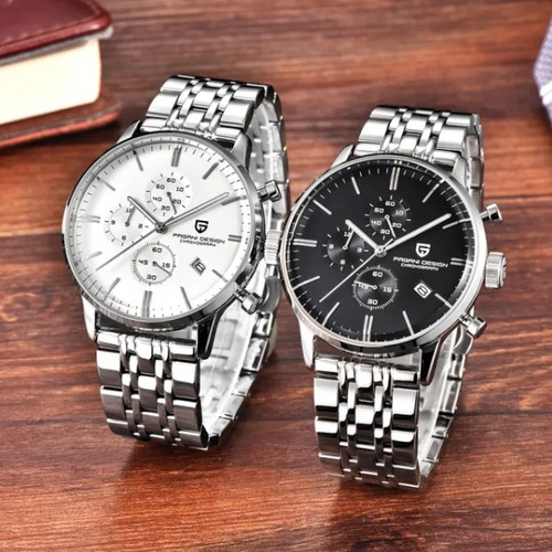 Reloj Pagani Design Pd-2720 - Silver Black - Seiko Japonés