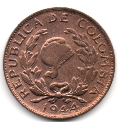 Colombia 5 Centavos 1944 B
