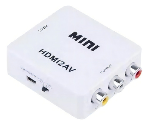 Mini Adaptador Conversor De Hdmi Para Rca Video Audio Av