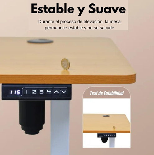 Escritorio De Altura Ajustable Eléctrico 120cm Base Negro