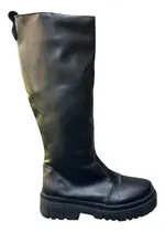 Comprar Bucaneras Botas Mujer Plataforma Taco Suela Negro Livianas