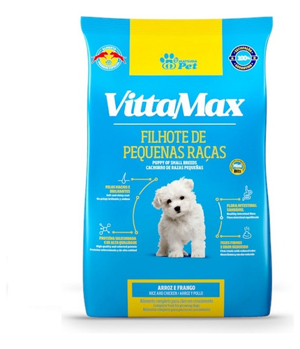 Ração Vittamax Cães Filhotes Pequenas Raças 1kg Matsuda Pet