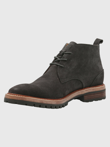 Botín Cuero Hombre Milvio Gris Oscuro Hush Puppies